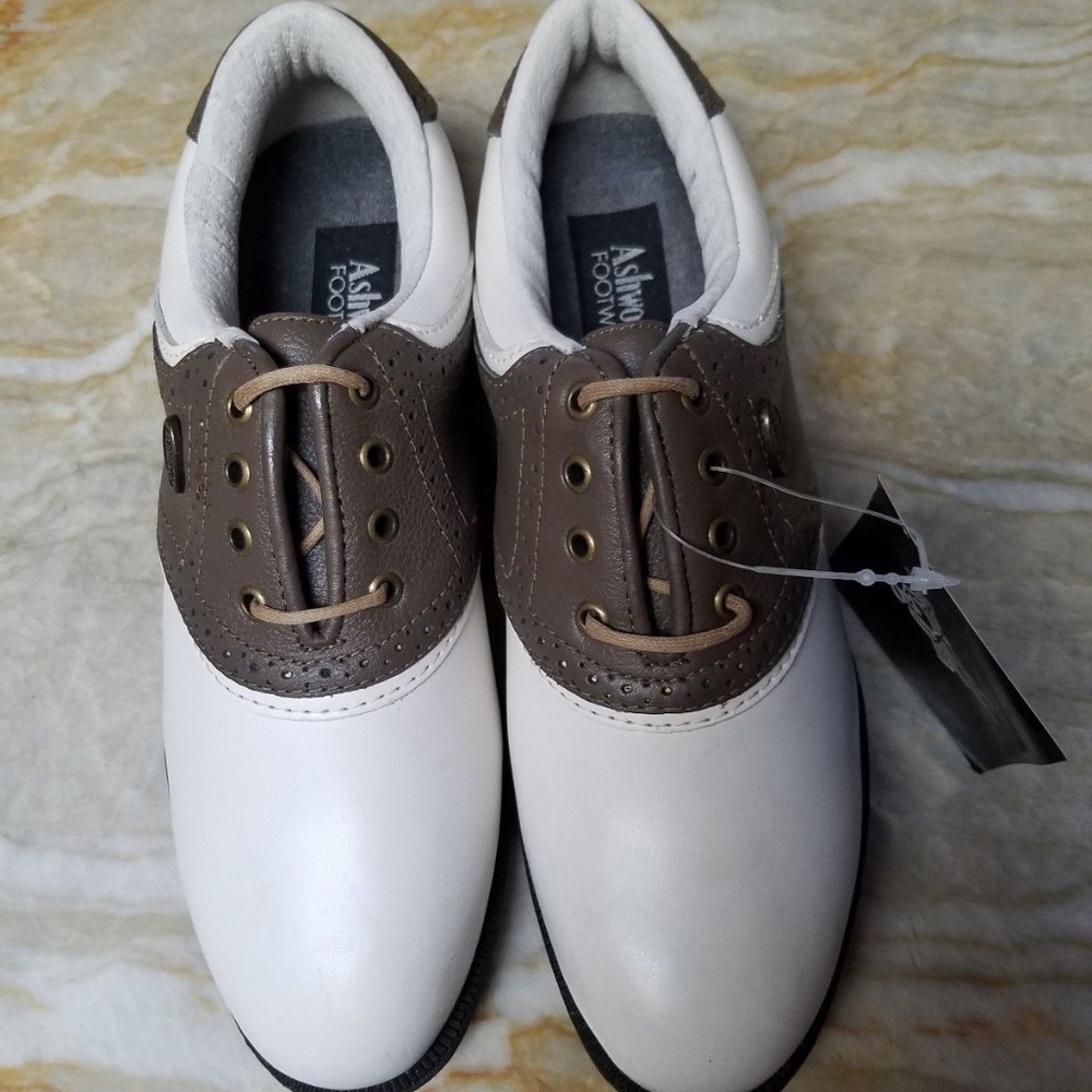 Womens Ashworth Classic Leather Golf Shoes New